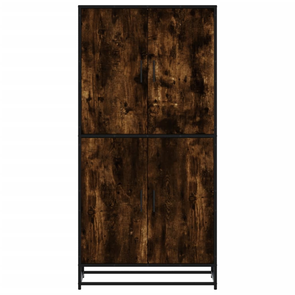 Highboard Smoked Oak 68x35x139 cm Engineered Wood